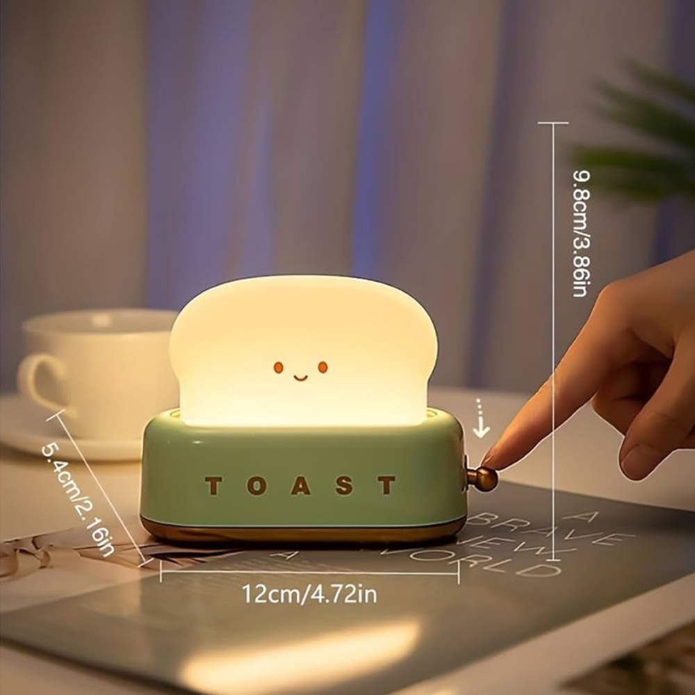 Brand New Toast Shaped Night Light - Mint Green
